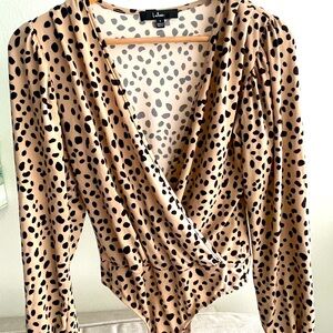 Lulus, Leopard bodysuit, Small